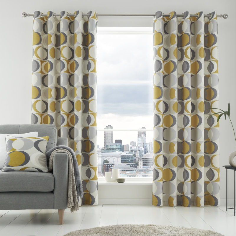 Sander Polycotton Eyelet Curtains, Duck Egg, Width 168 x Drop 229cm