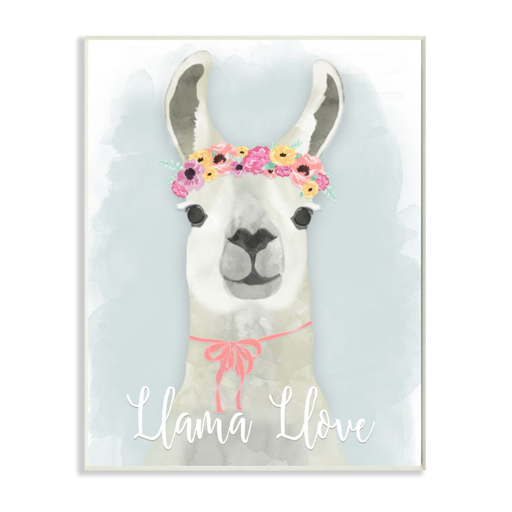 " Llama Love Pink Flower Tiara " by Jessica Mundo Ebern Designs 