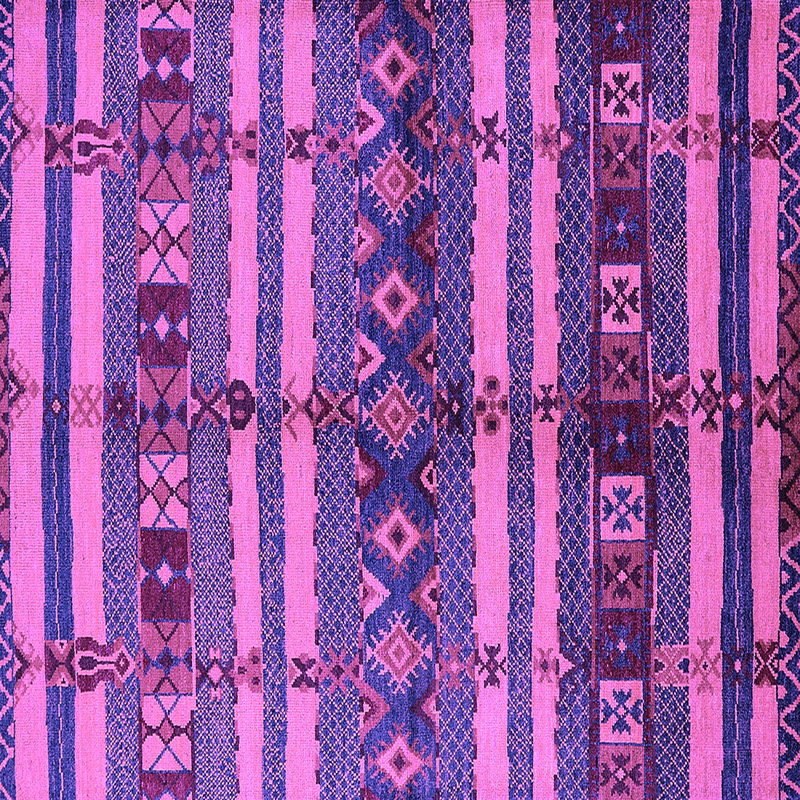 Washable Geometric Indoor Rug, Square 5'