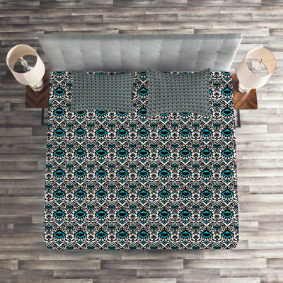 Morrocan Eclectic Polyester Ikat Coverlet