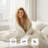 Avril Ivory Fluffy Ribbed Plush 3-Piece Full/Queen Comforter Set-101983310-101983311