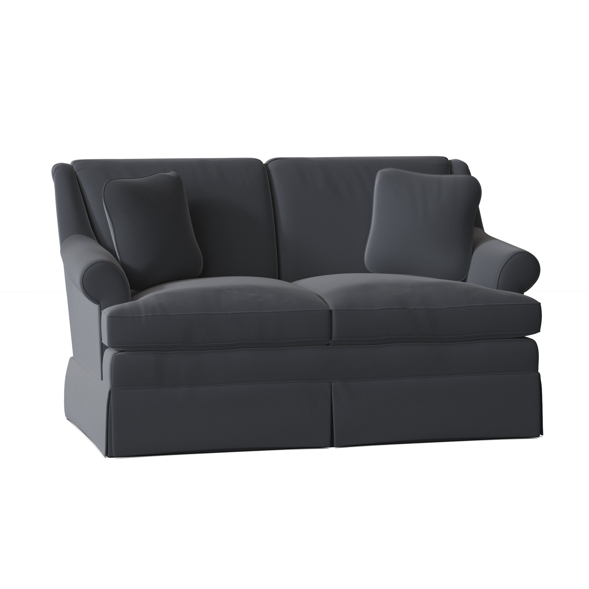 Connor 59'' Upholstered Loveseat, Craftwood 23 Navy Performance Chenille, No