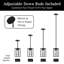 Framework LED Mini Pendant Light - Adjustable Height Hanging Light Fixture With TRIAC Dimmable LED Bulb - Surface Mount LED Ceiling Light-1617085190
