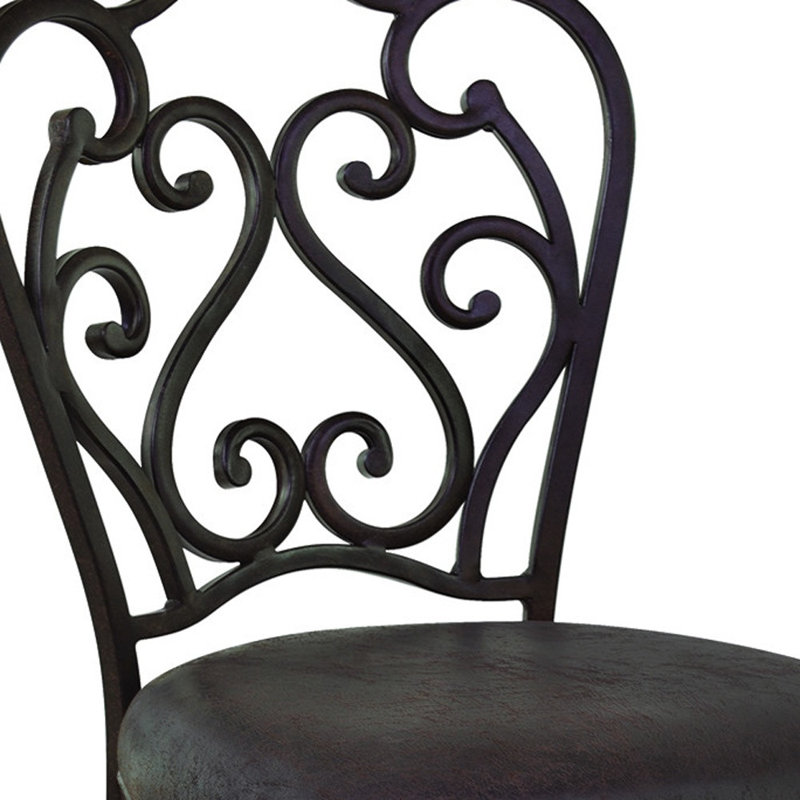 Tabouret de bar pivotant en métal espresso foncé, Tabouret de bar (siège d’une hauteur de 30 po)