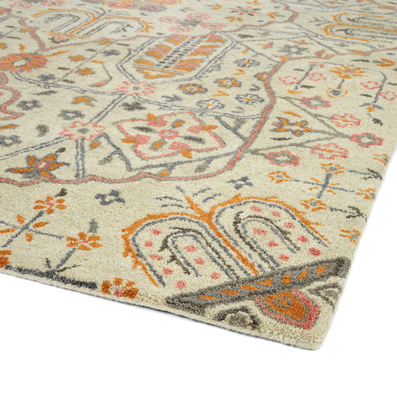 Atascadero Wool Floral Indoor Rug, Rectangle 2' x 3'