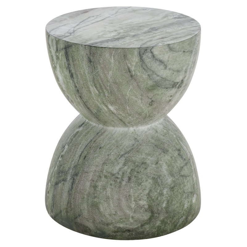 Aurielle Hourglass Accent Table, Green Marble