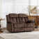 62'' Microsuede Manual Reclining Loveseat Sofa, 2-Seater Recliner Couch with Skin Friendly Upholstery