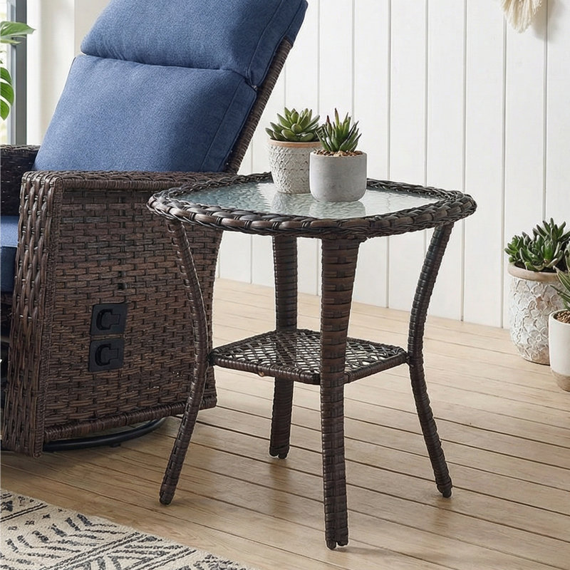 Steel Wicker Table