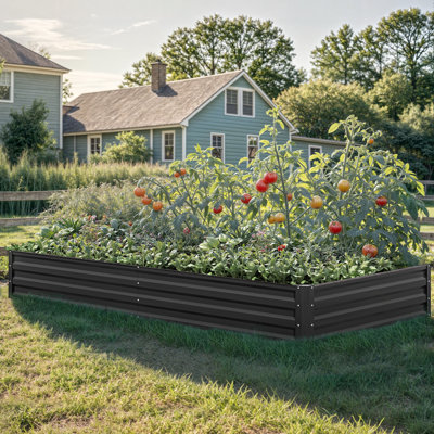 Metal Outdoor Raised Garden Bed(Set of 2)