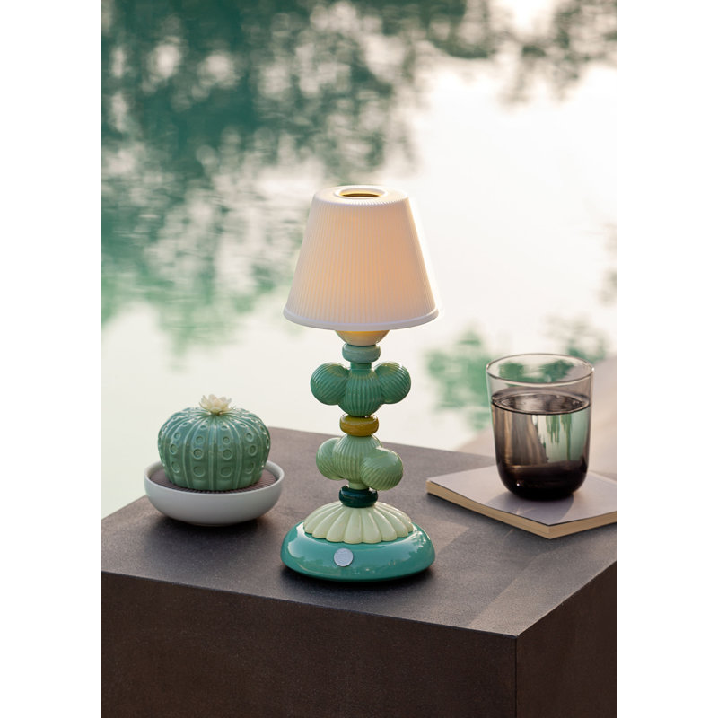 Cactus Firefly 12" Table Lamp, Yellow/Blue