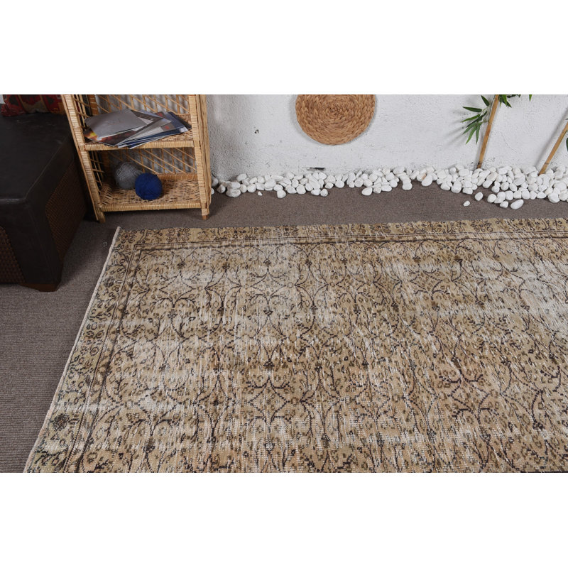 Tapis 4,6 x 8,3 pi, tapis rétro, tapis frais, tapis turc, tapis turc, tapis frais beige, tapis tissé à plat