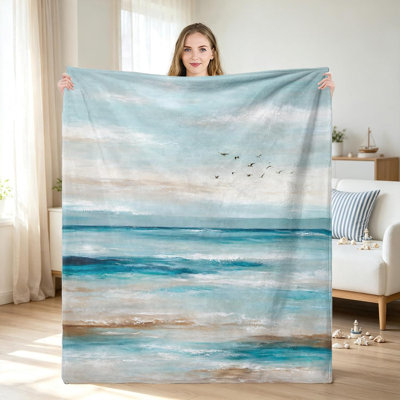 Abstract Beach Throw Blanket, 50 x 60 in