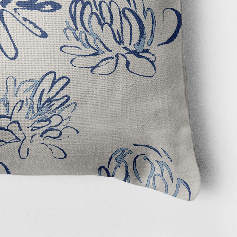  Housse de coussin carré et insert, Bleu