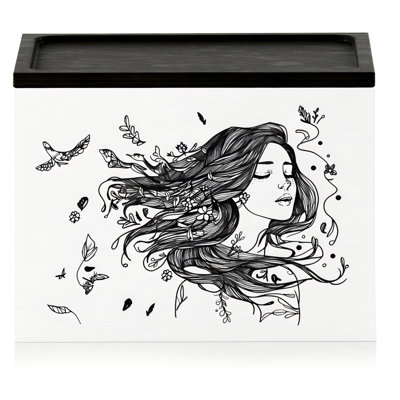 Discreet Tampon Holder For Bathroom With Vanity Tray Lid, Tampon Organizer For Bathroom For Wall Or Countertop Mount