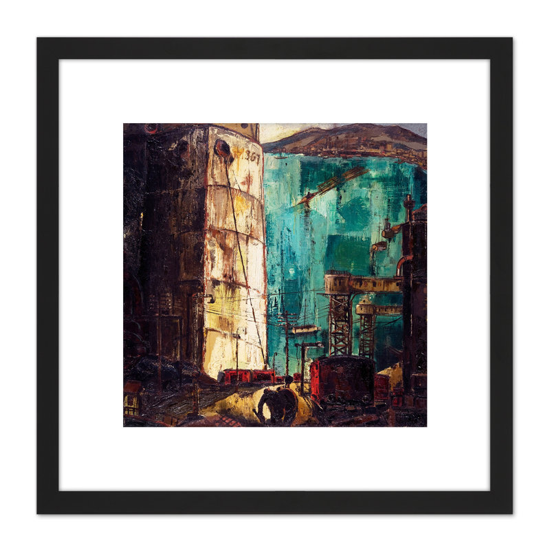 The Port Dock Expressionist by Kārlis Padegs - Single Picture Frame Painting