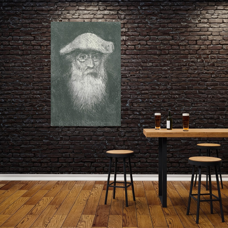 Self Portrait Abstract Contemporary Portrait Wall Art Print, 152.4cm H x 101.6cm W