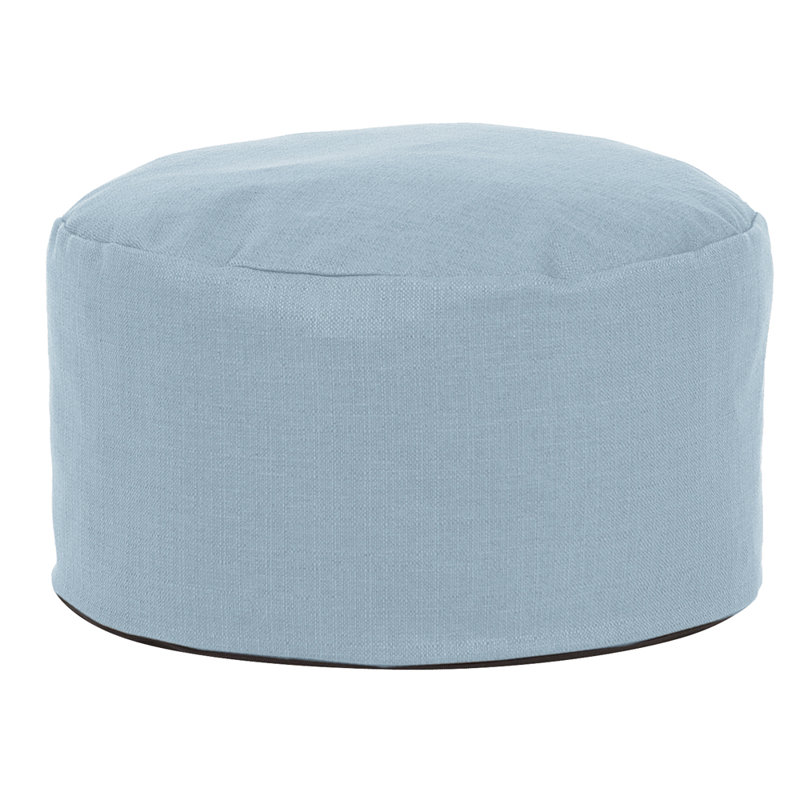 Repose-pieds repose-pieds rond de couleur unie en mélange de polyester 22" Damion, Brise