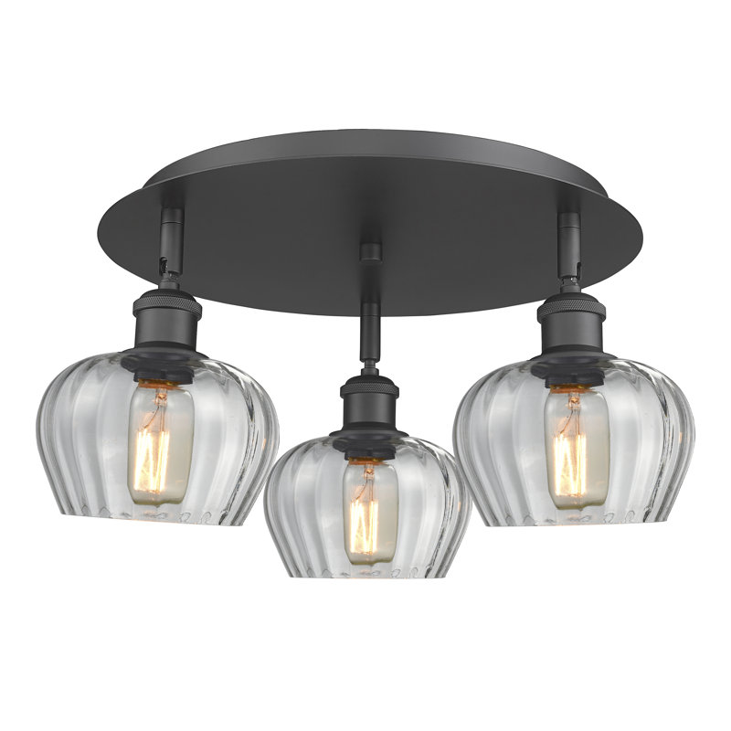 Plafonnier encastré Fenton, Noir mat, Transparent