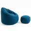 Fauteuil à billes en microfibre avec repose-pieds pour lecture de chaise rembourrée