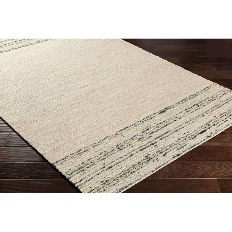 Striped Indoor Rug, Rectangle 5' x 7'6", Light Gray