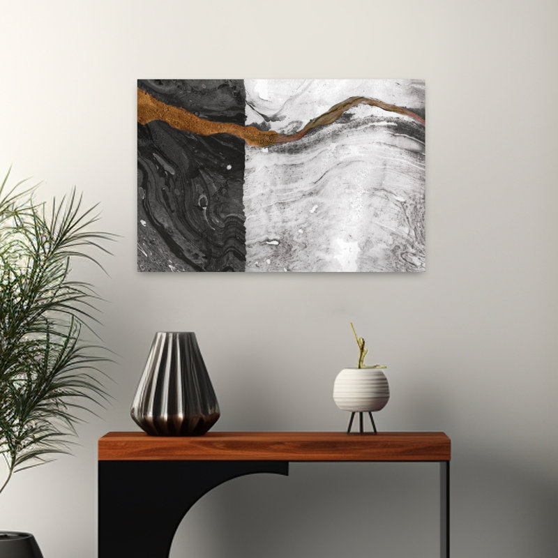 Stream of Thought, art contemporain abstrait, H 16 po x l 24 po