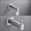 Système de douche de la collection Lotto: pomme de douche carrée de 8 po, ensemble de poignées simples, bec de baignoire et soupape brute inclus - nickel brossé-92461008