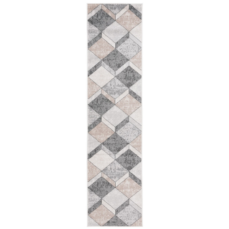 Tapis gris / beige / brun en jute / sisal / polyester / polypropylène tissé à la machine Isidoro