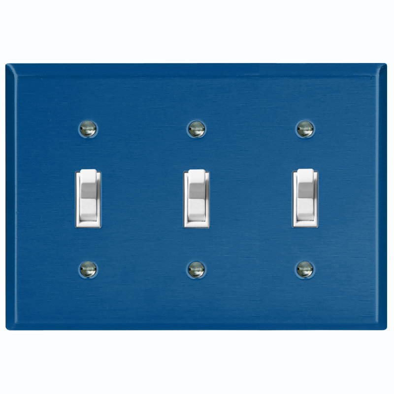 No Subject 3 - Gang Toggle Light Switch Standard Wall Plate