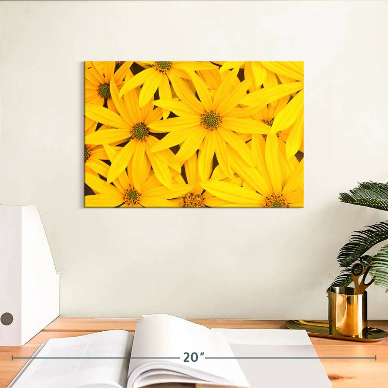Fleurs jaune vif Harnek, H 8 po x l 12 po