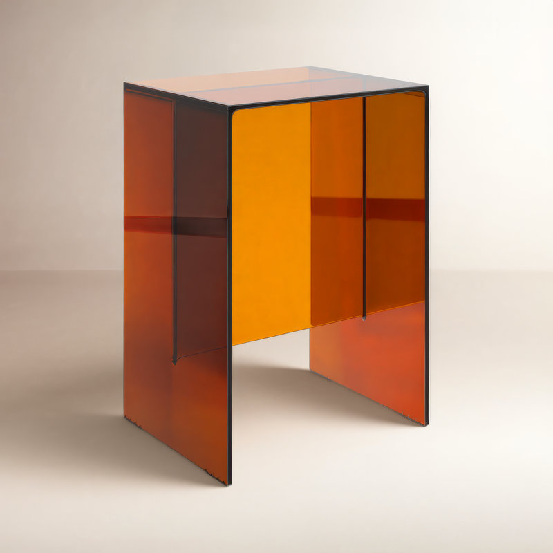 Max Beam End Table, Amber