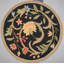 Tapis noir / beige en laine crocheté à la main à motif floral Hollander-21274570