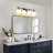 4-Light Dimmable Vanity Light For Bathroom Mirror Up/Down Mount With Glass Shape-389203671