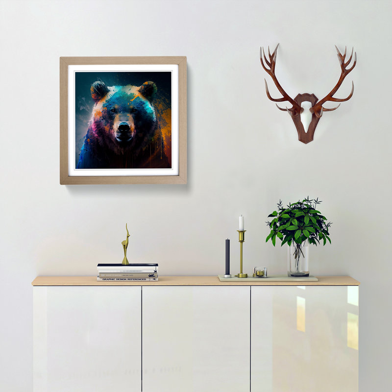 Single Picture Frame Print on Wood, Oak