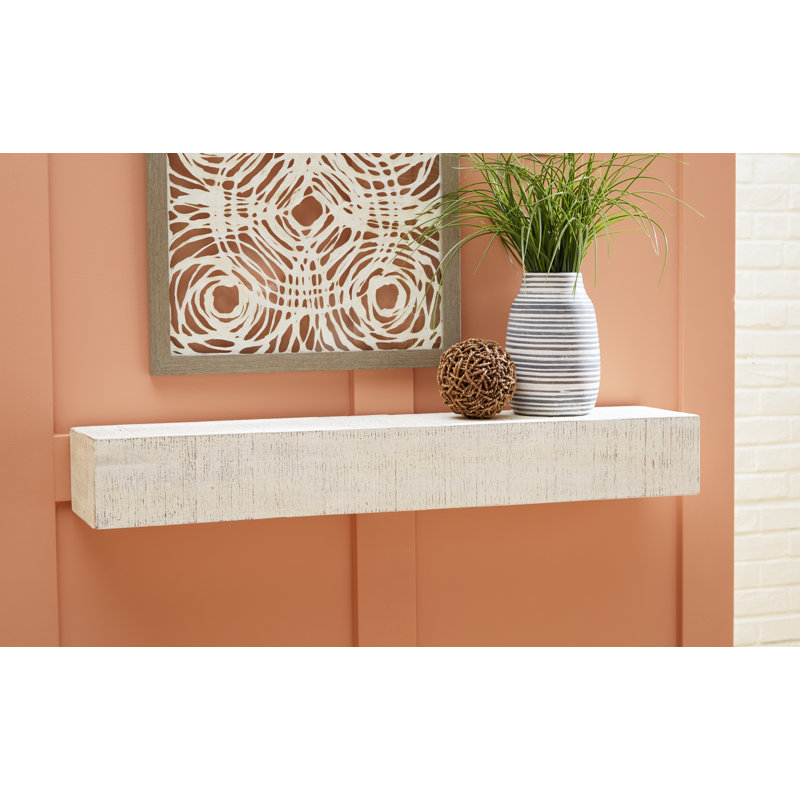 Jhalani Solid Wood Floating Shelf, Antique White