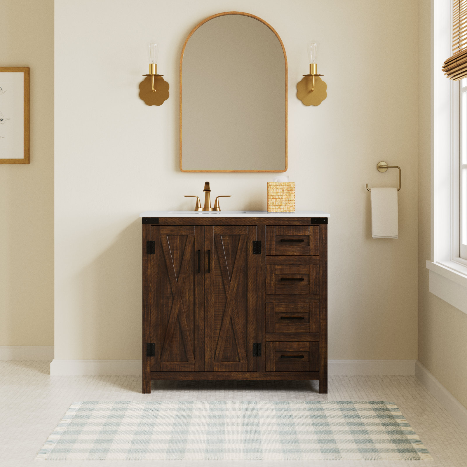Slayton 36'' Single Bathroom Vanity, Espresso