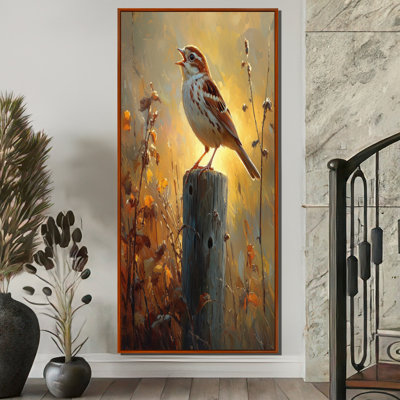 Somer Morning Song of the Sparrow Bird II - Art mural oiseau