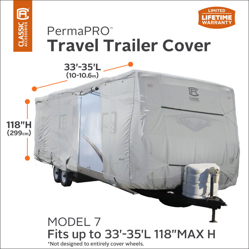 Overdrive Tie Mildew Resistant RV Cover By Classic Accessories, 33' - 35'