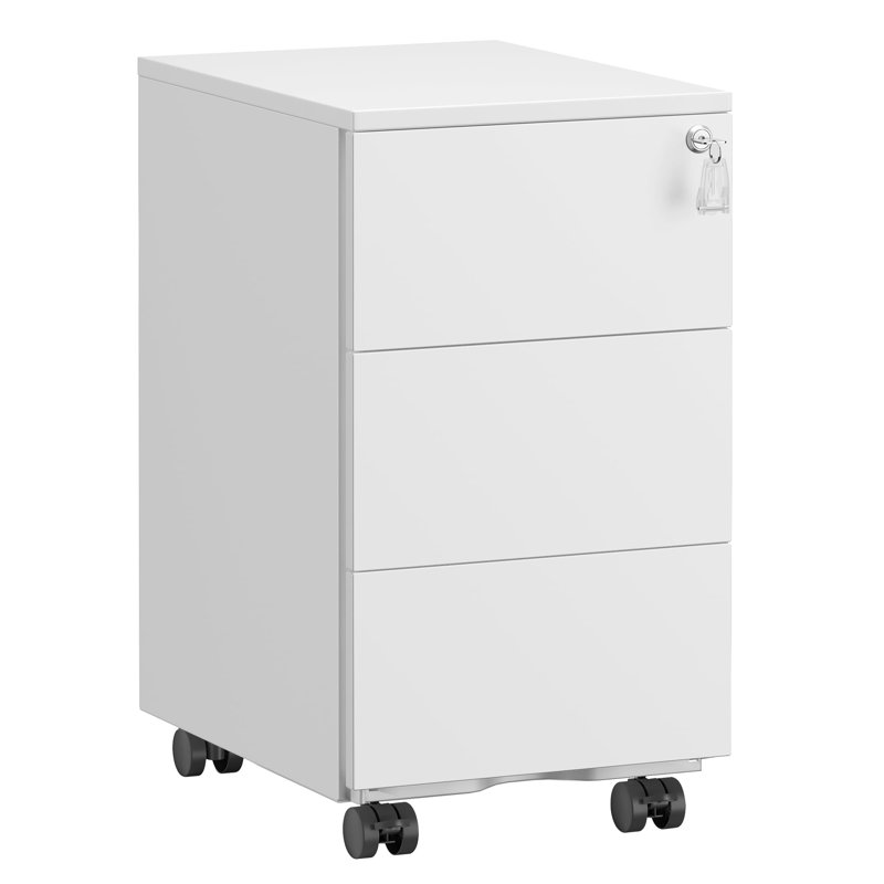 30cm Wide 3 -Drawer Mobile File Cabinet