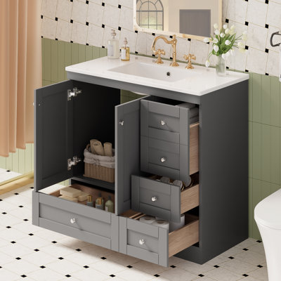 Beaux meubles-lavabos 36 po avec lavabo simple 36 po