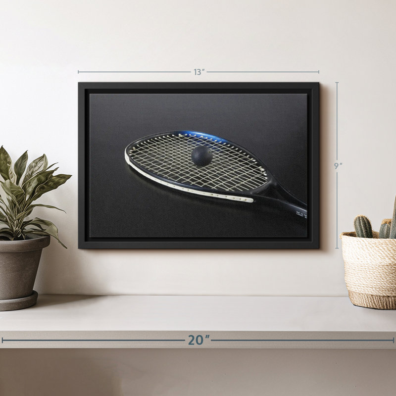 «Black Squash Équipement Wall Art», H 13 po x l 9 po