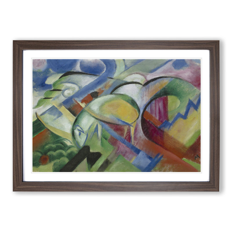 The Sheep by Franz Marc - Framed Print, 27cm H x 36cm W x 2cm D, Walnut Framed
