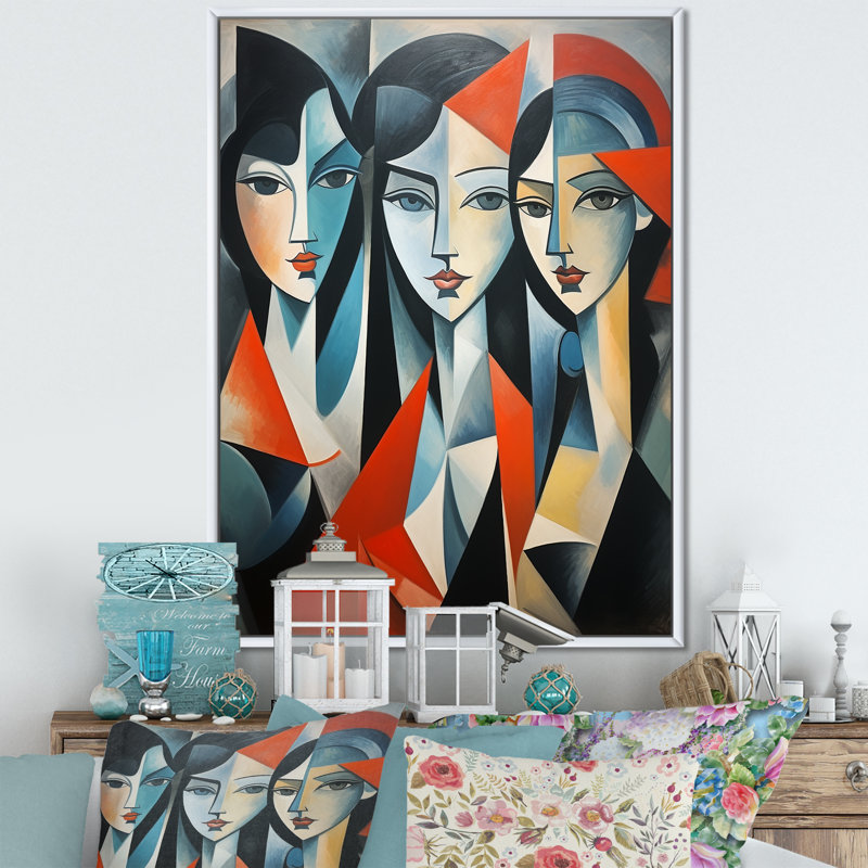 Chef-d'œuvre, Les Demoiselles Davignon II - Portrait, reproduction d'art mural, H 32 po x l 16 po x P 1 po