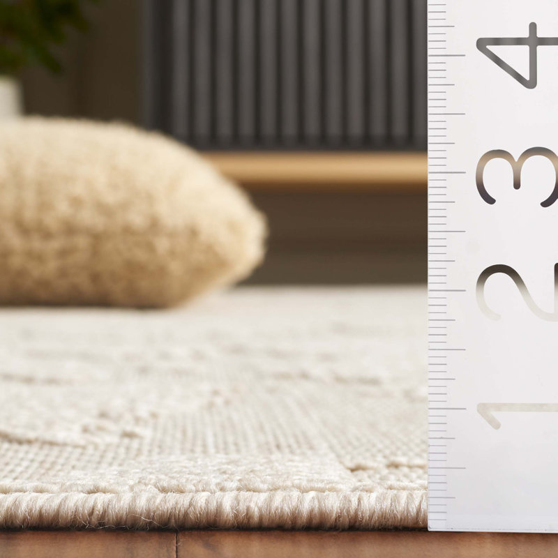 Milos Performance Abstract Indoor/Outdoor Area Rug, Round 6'7"