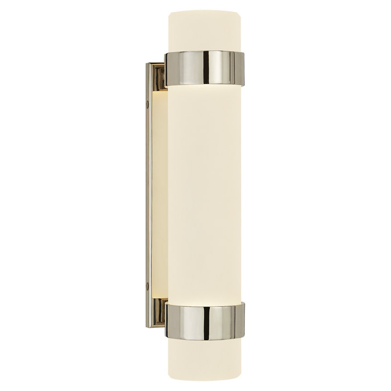 Ralph Lauren Barton 1 Light Corner Wall Light, 13" H x 3" W x 4" D, Polished Nickel