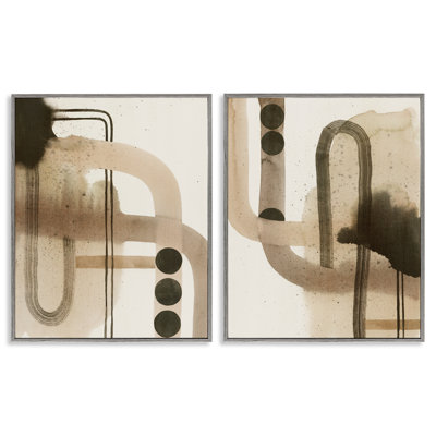  Midcentury Curved Arches 2 PC Giclee Art Set by Grace Popp