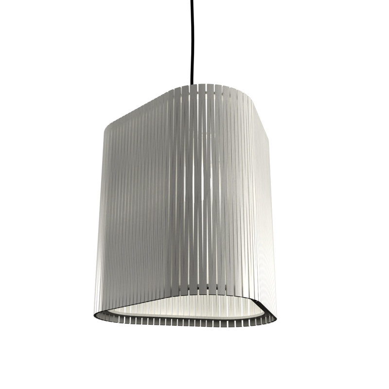 Living Hinges 1 - Light Pendant, 11.81" H x 11.81" W x 11.81" D, Organic White