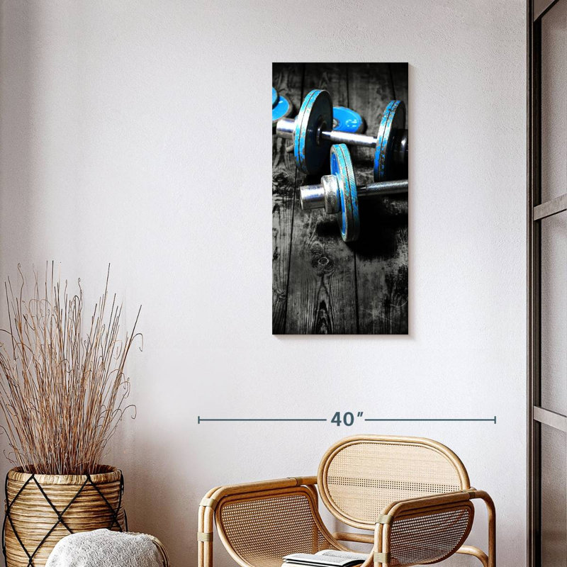 Reproduction d'art sur toile avec poids rétro, H 36 po x l 18 po x P 1,25 po