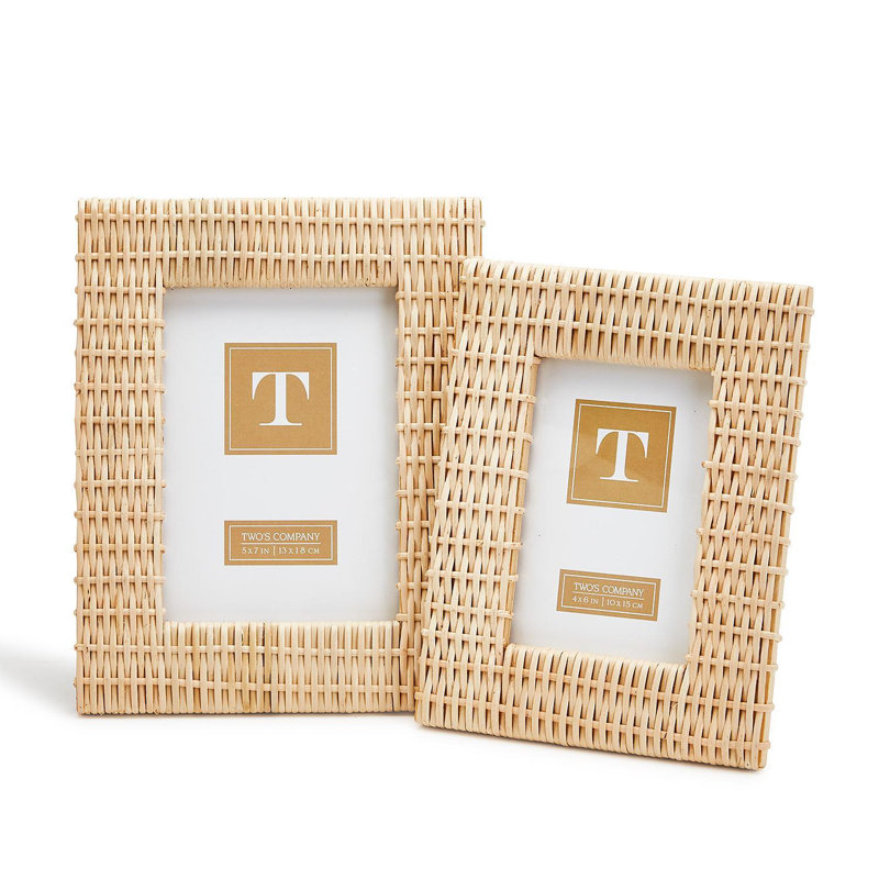 Criss Cross Weave Set Of 2 Photo Frame