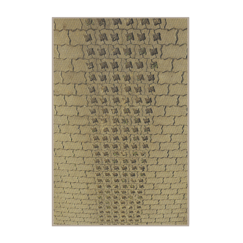 Tapis brun tissé à la machine, Rectangle 3 pi x 5 pi