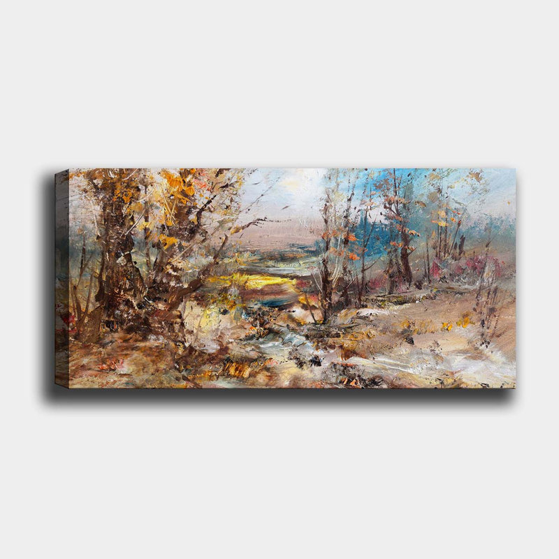 Superbe peinture sur toile décorative de 19,7 po x 47,2 po | 100% toile, cadre 100% bois (épaisseur: 1,2 po) | Idéal pour le salon, la chambre à coucher et le bureau | Couleurs éclatantes et conception unique
